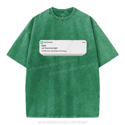 God Let There Be Light Christian Washed T-Shirt