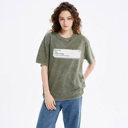 God Let There Be Light Christian Washed T-Shirt