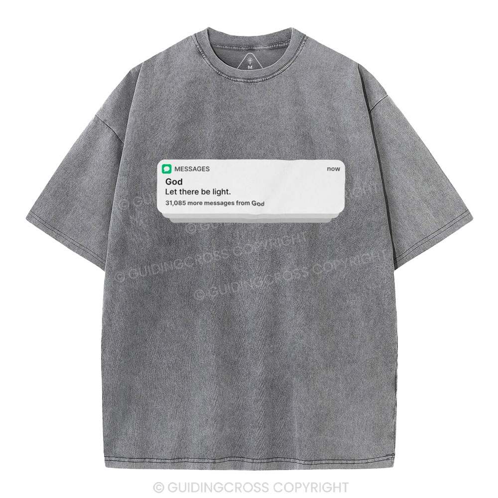 God Let There Be Light Christian Washed T-Shirt