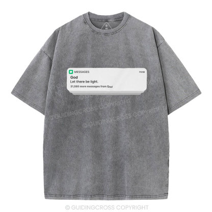 God Let There Be Light Christian Washed T-Shirt