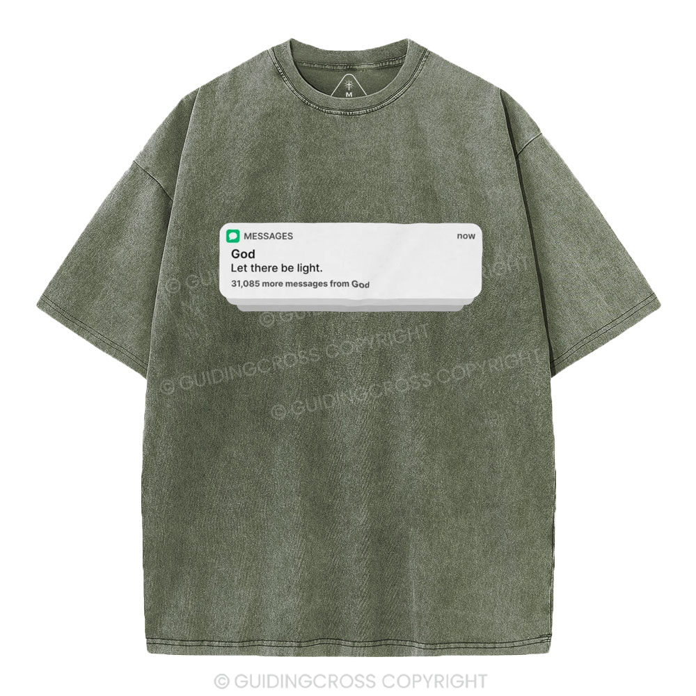 God Let There Be Light Christian Washed T-Shirt
