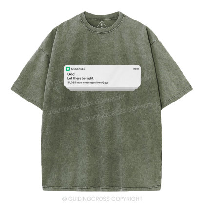 God Let There Be Light Christian Washed T-Shirt