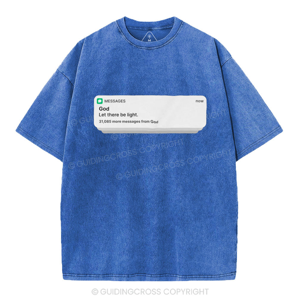 God Let There Be Light Christian Washed T-Shirt