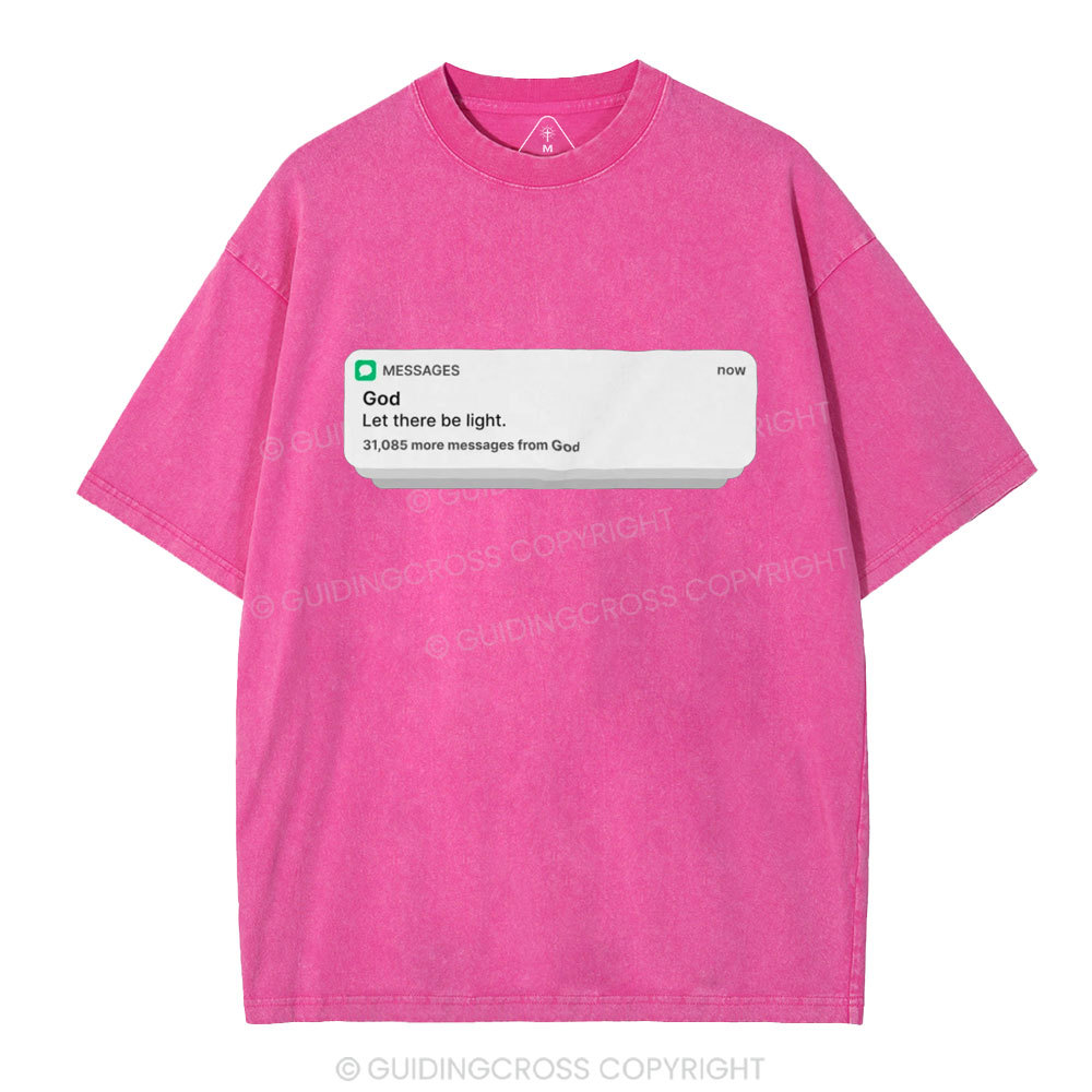 God Let There Be Light Christian Washed T-Shirt