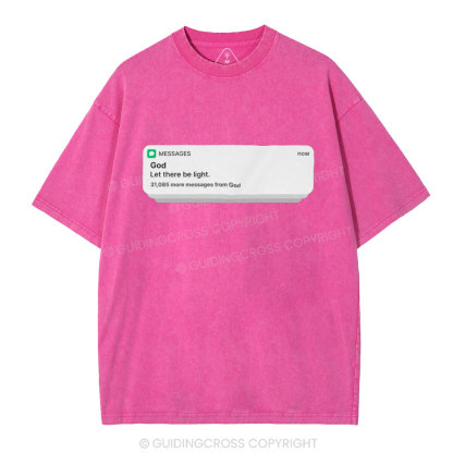 God Let There Be Light Christian Washed T-Shirt