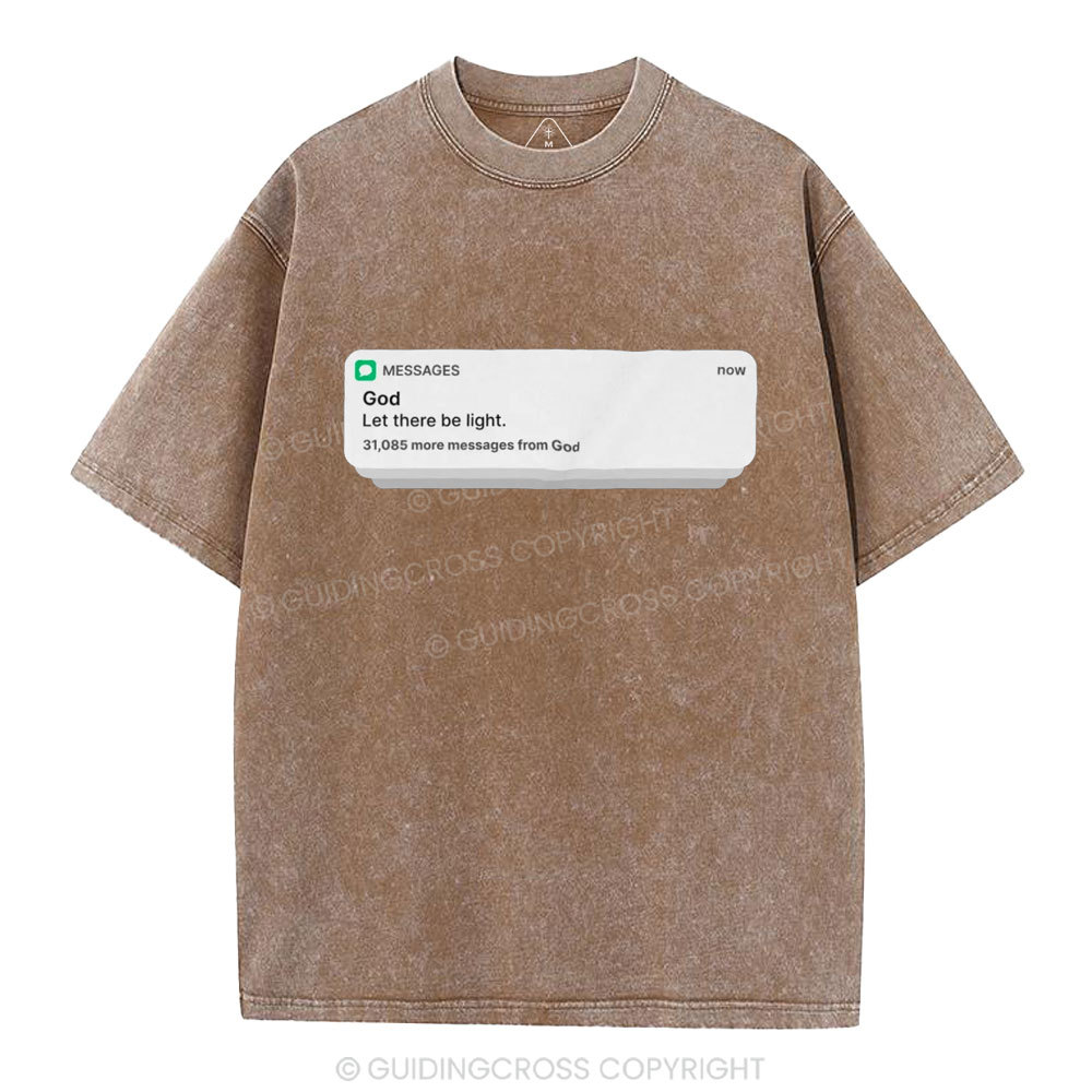 God Let There Be Light Christian Washed T-Shirt