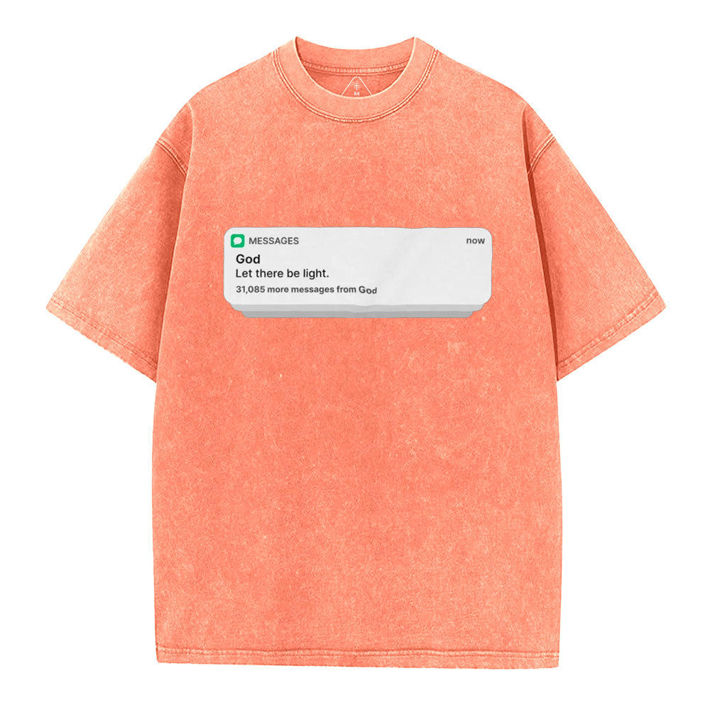 God Let There Be Light Christian Washed T-Shirt