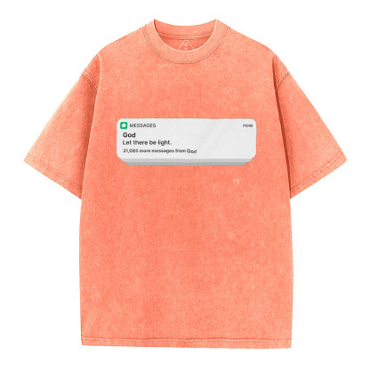 God Let There Be Light Christian Washed T-Shirt