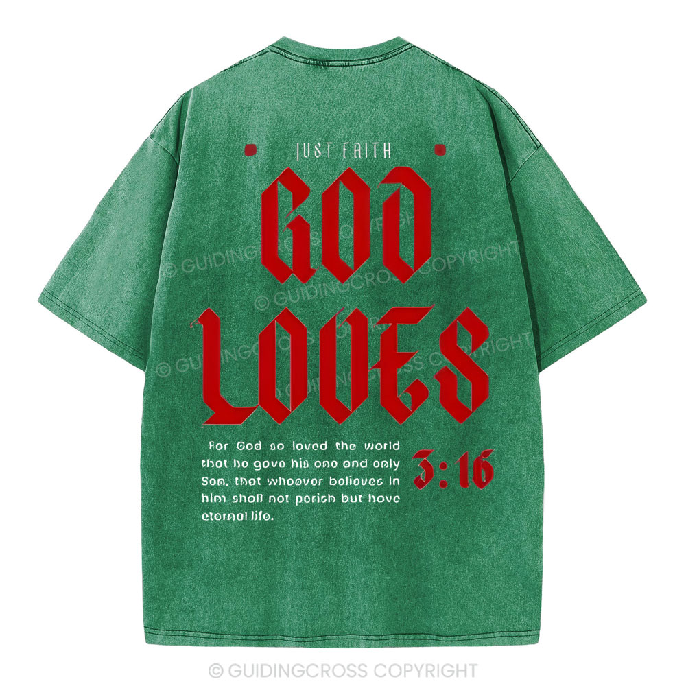 God Loose Christian Washed T-Shirt