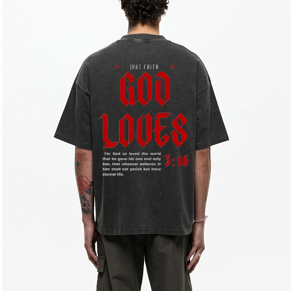 God Loose Christian Washed T-Shirt