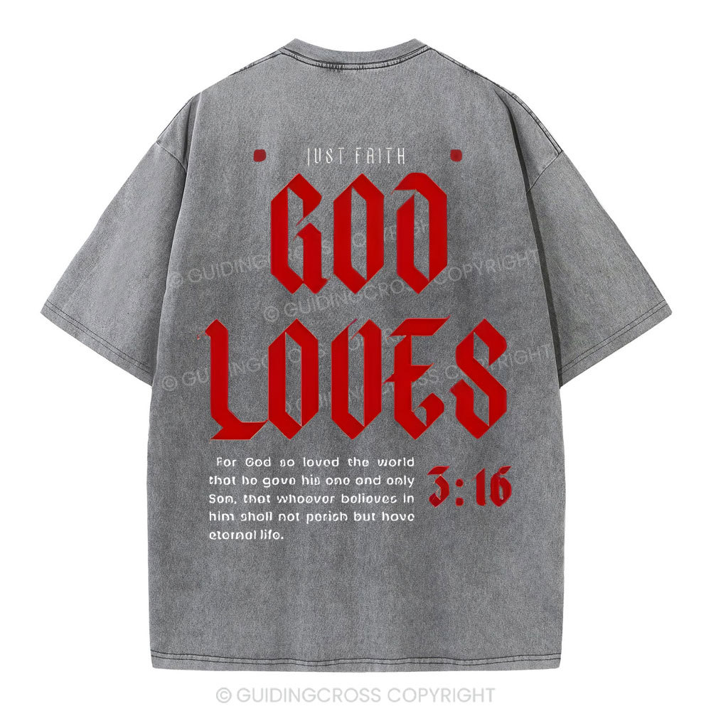 God Loose Christian Washed T-Shirt