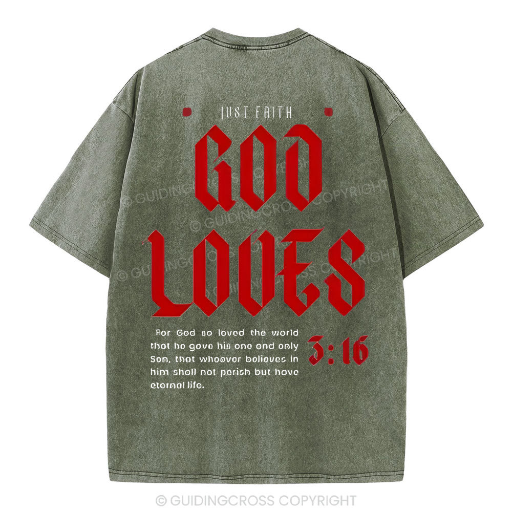 God Loose Christian Washed T-Shirt