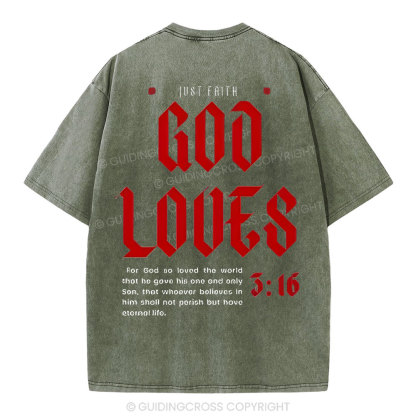 God Loose Christian Washed T-Shirt