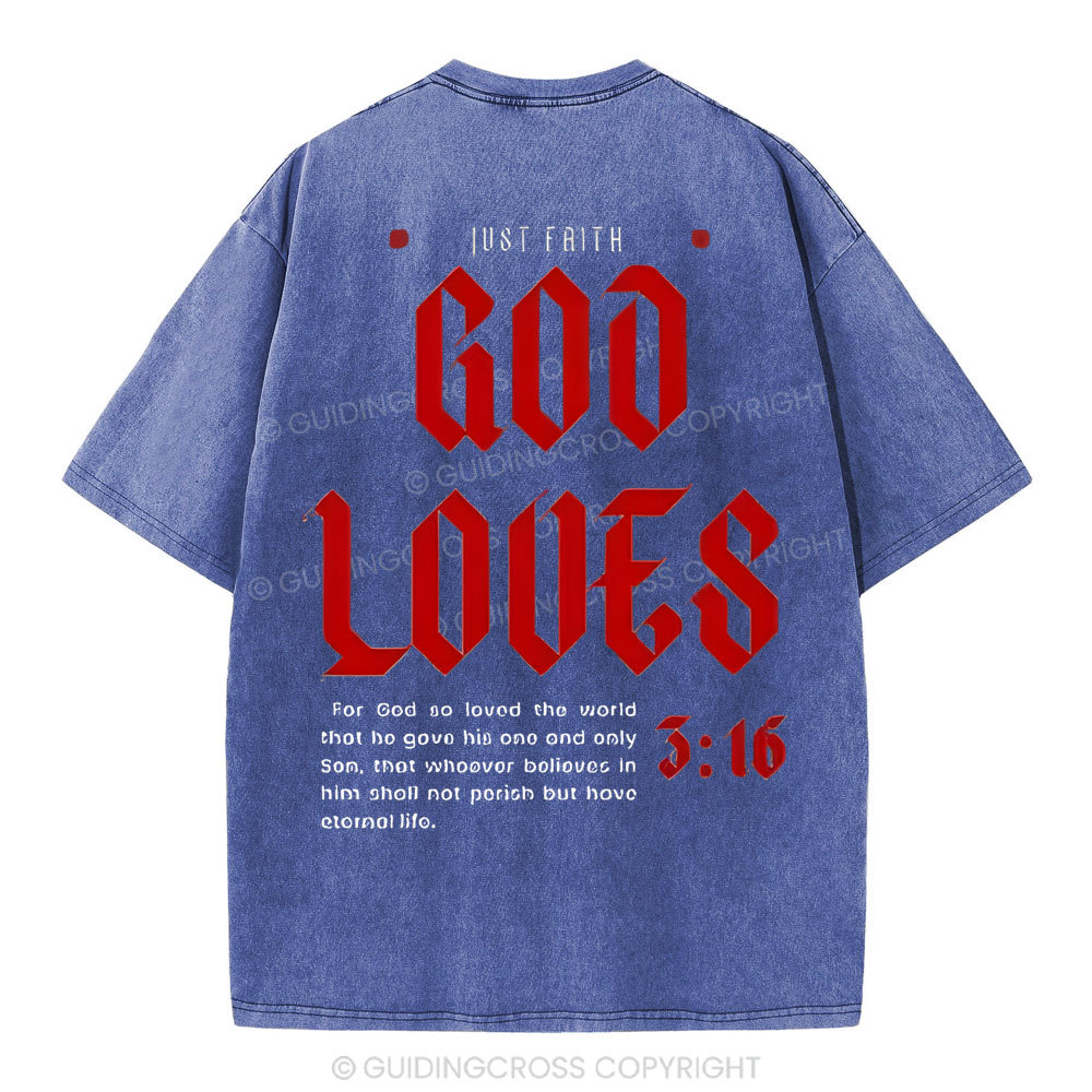 God Loose Christian Washed T-Shirt