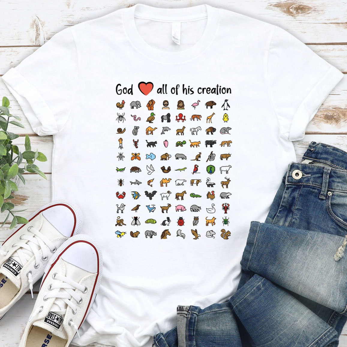 God Love All Of His Creation Christian T-Shirt