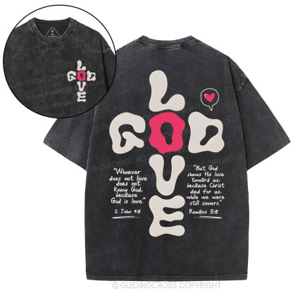 God Love Christian Washed T-Shirt