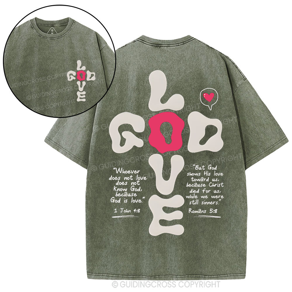 God Love Christian Washed T-Shirt