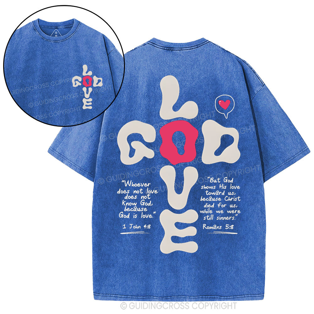 God Love Christian Washed T-Shirt