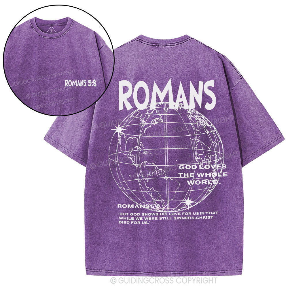God Loves The Whole World Christian Washed T-Shirt