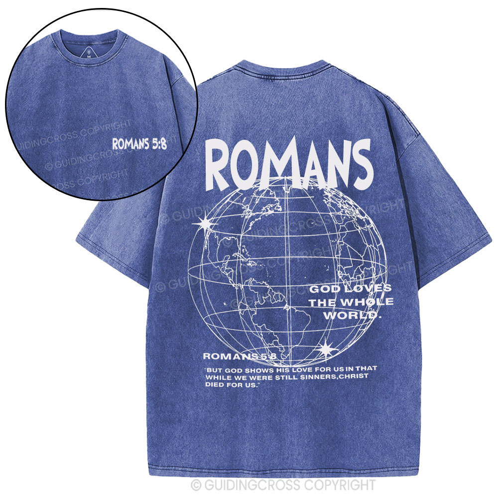 God Loves The Whole World Christian Washed T-Shirt