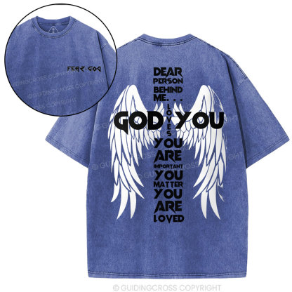 God Loves You Chirstian Washed T-Shirt