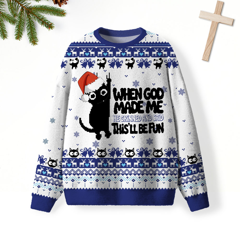 God Made Me Christian Lightweight Sweater