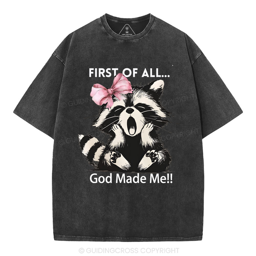God Made Me Christian Washed T-Shirt