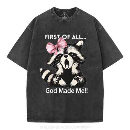 God Made Me Christian Washed T-Shirt