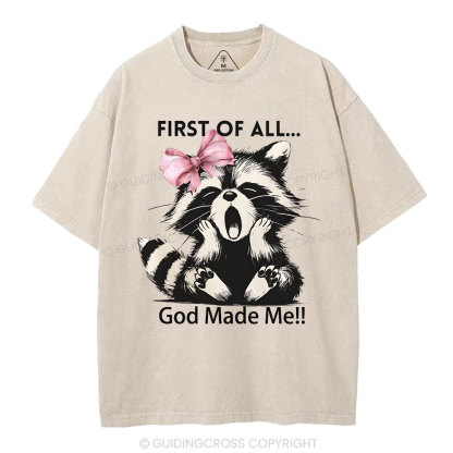 God Made Me Christian Washed T-Shirt