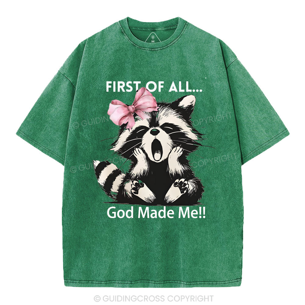 God Made Me Christian Washed T-Shirt