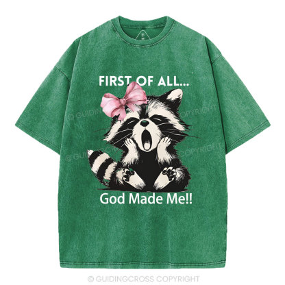 God Made Me Christian Washed T-Shirt