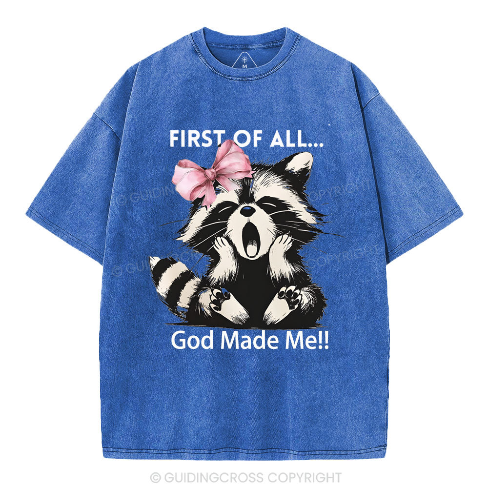 God Made Me Christian Washed T-Shirt