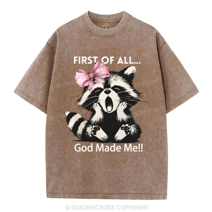 God Made Me Christian Washed T-Shirt