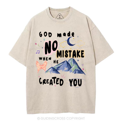 God Made No Mistake Christian Washed T-Shirt