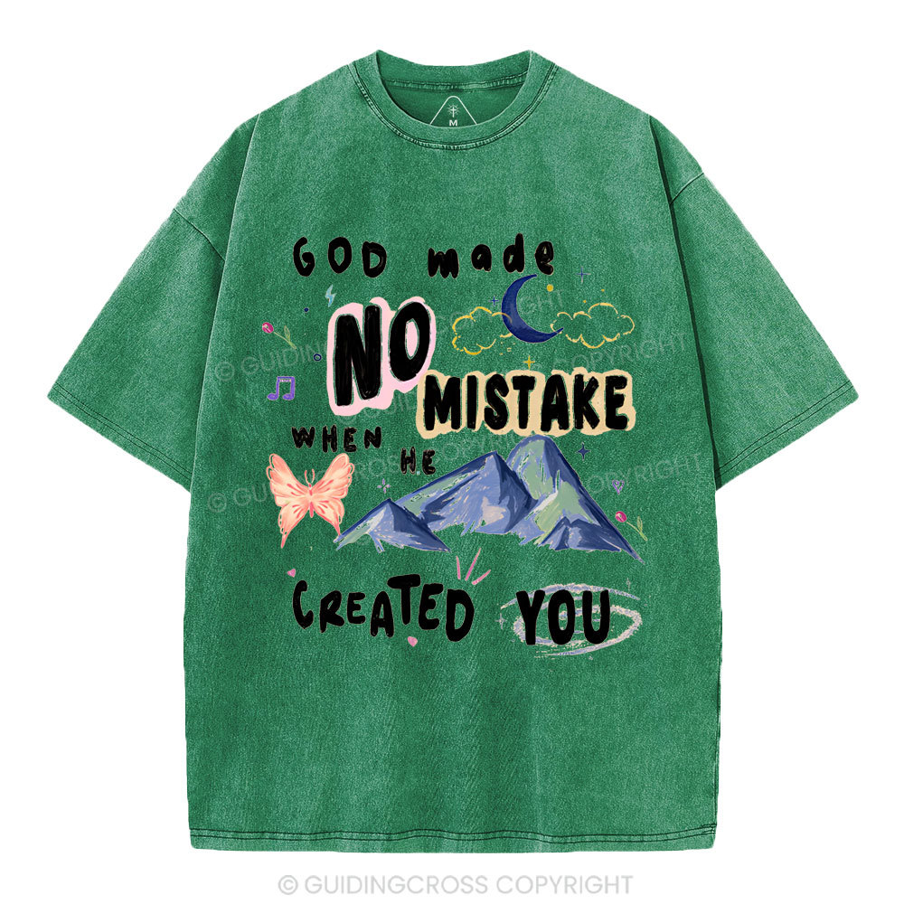 God Made No Mistake Christian Washed T-Shirt