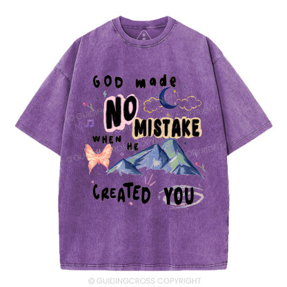 God Made No Mistake Christian Washed T-Shirt