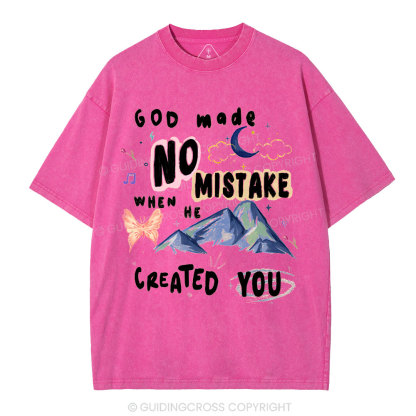 God Made No Mistake Christian Washed T-Shirt