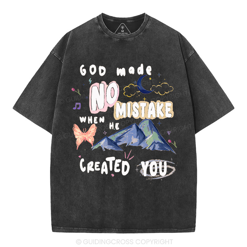 God Made No Mistake Christian Washed T-Shirt