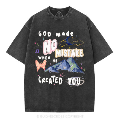 God Made No Mistake Christian Washed T-Shirt