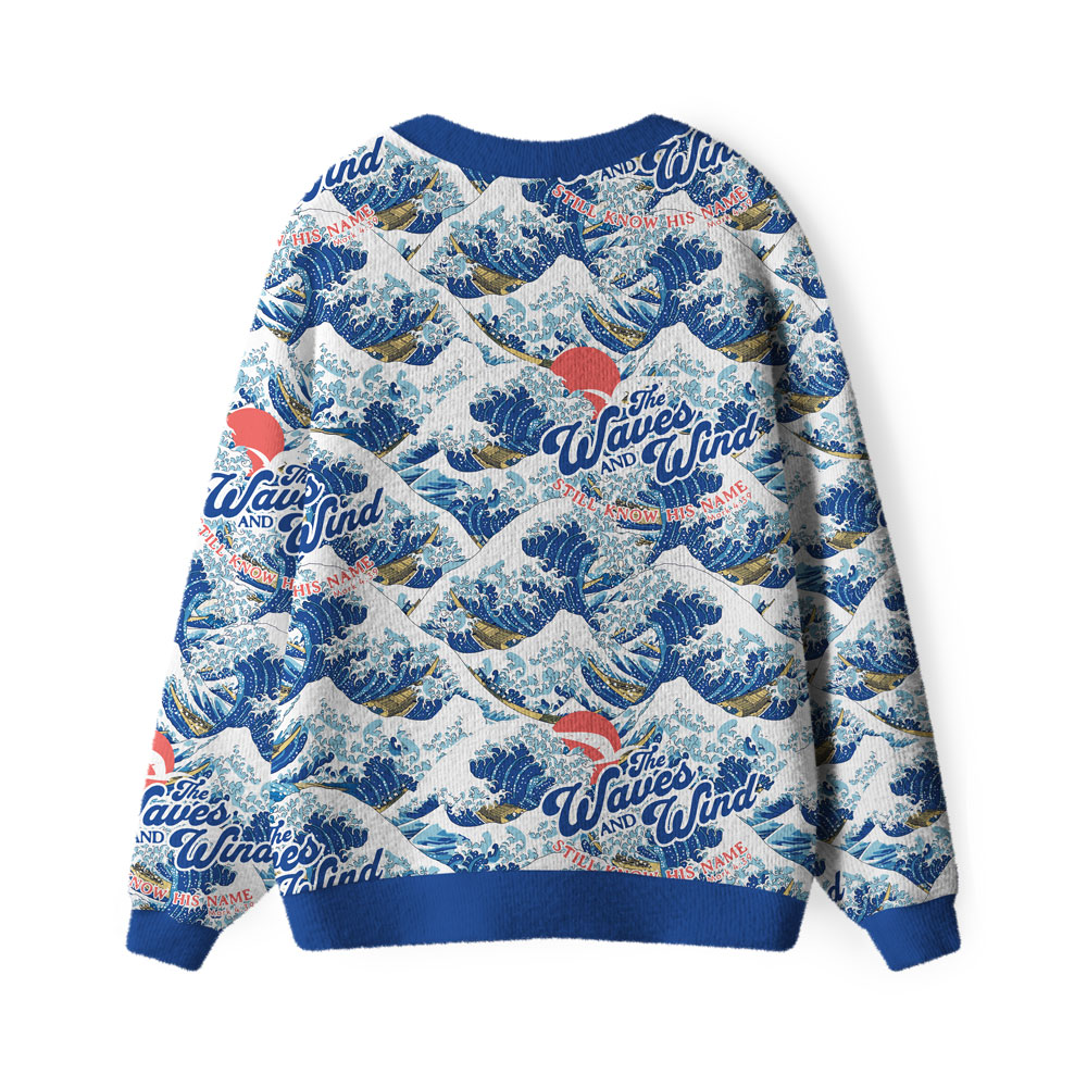 God Made The Waves And Wind Calm Down Furry Christian Lightweight Cardigan