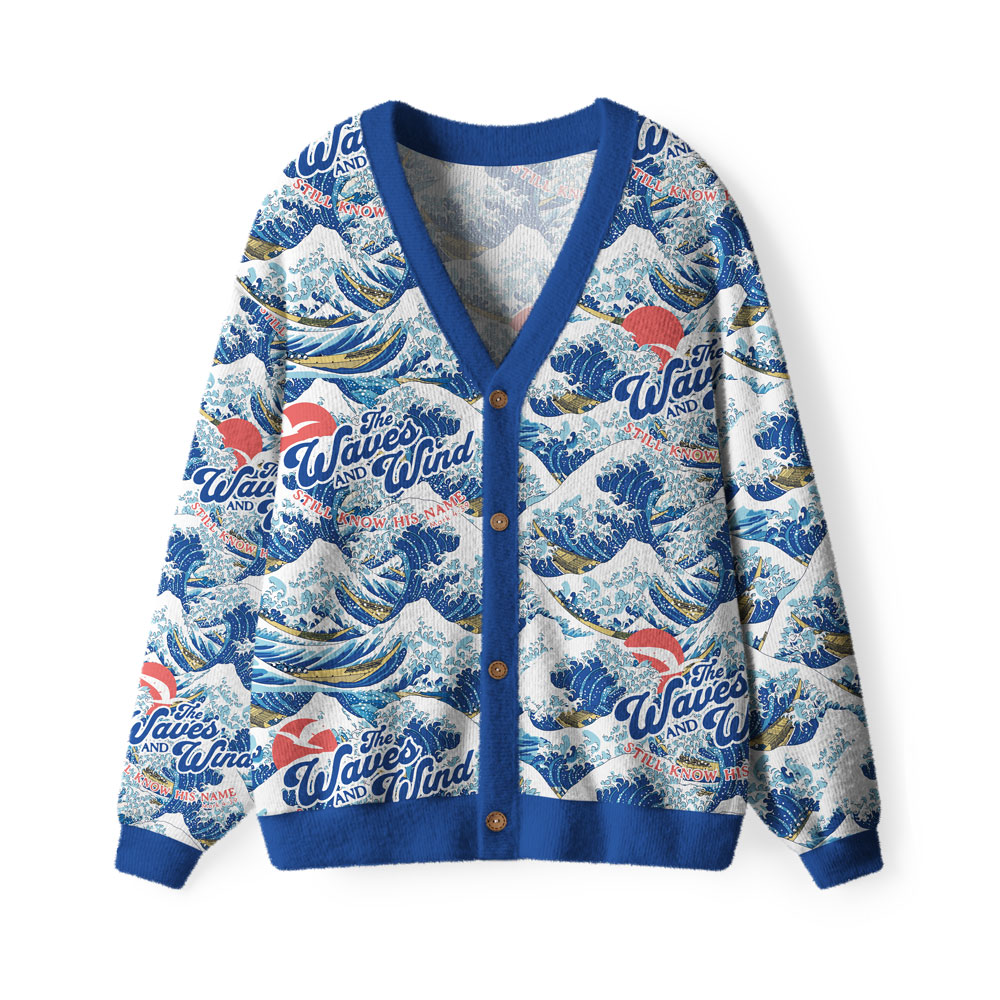 God Made The Waves And Wind Calm Down Furry Christian Lightweight Cardigan