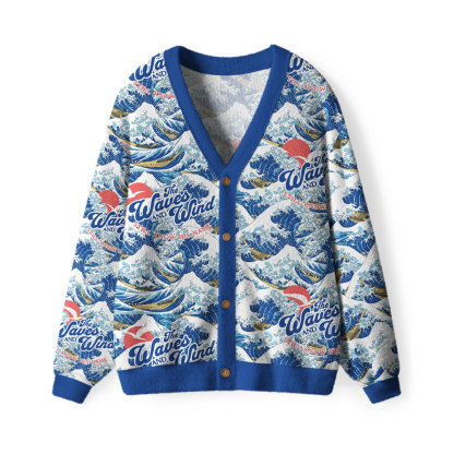 God Made The Waves And Wind Calm Down Furry Christian Lightweight Cardigan