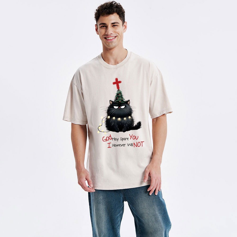 God May Spare You  Christian Washed T-Shirt