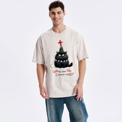 God May Spare You  Christian Washed T-Shirt