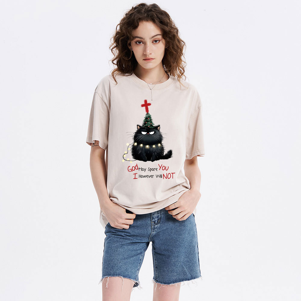 God May Spare You  Christian Washed T-Shirt