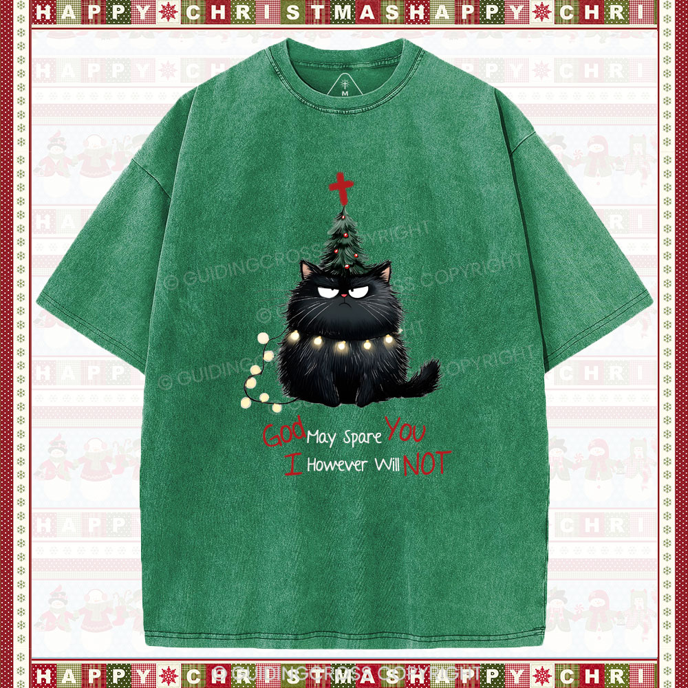 God May Spare You  Christian Washed T-Shirt