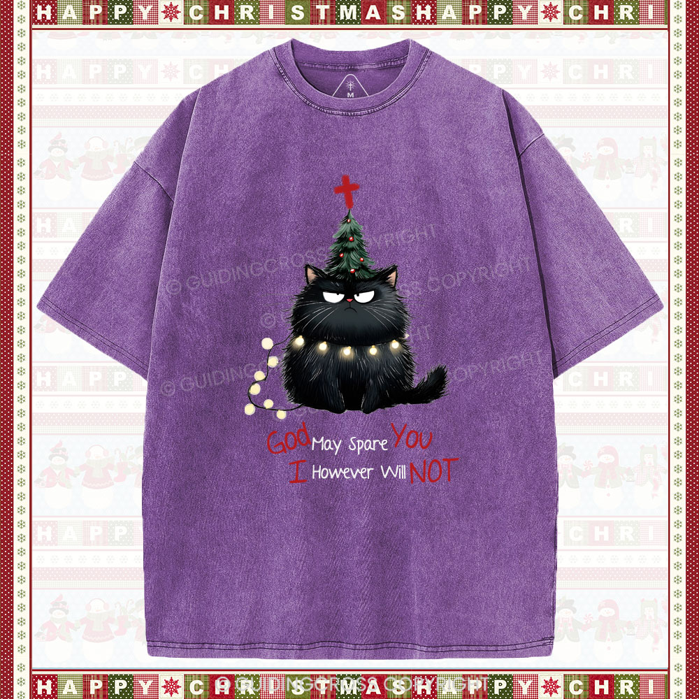 God May Spare You  Christian Washed T-Shirt