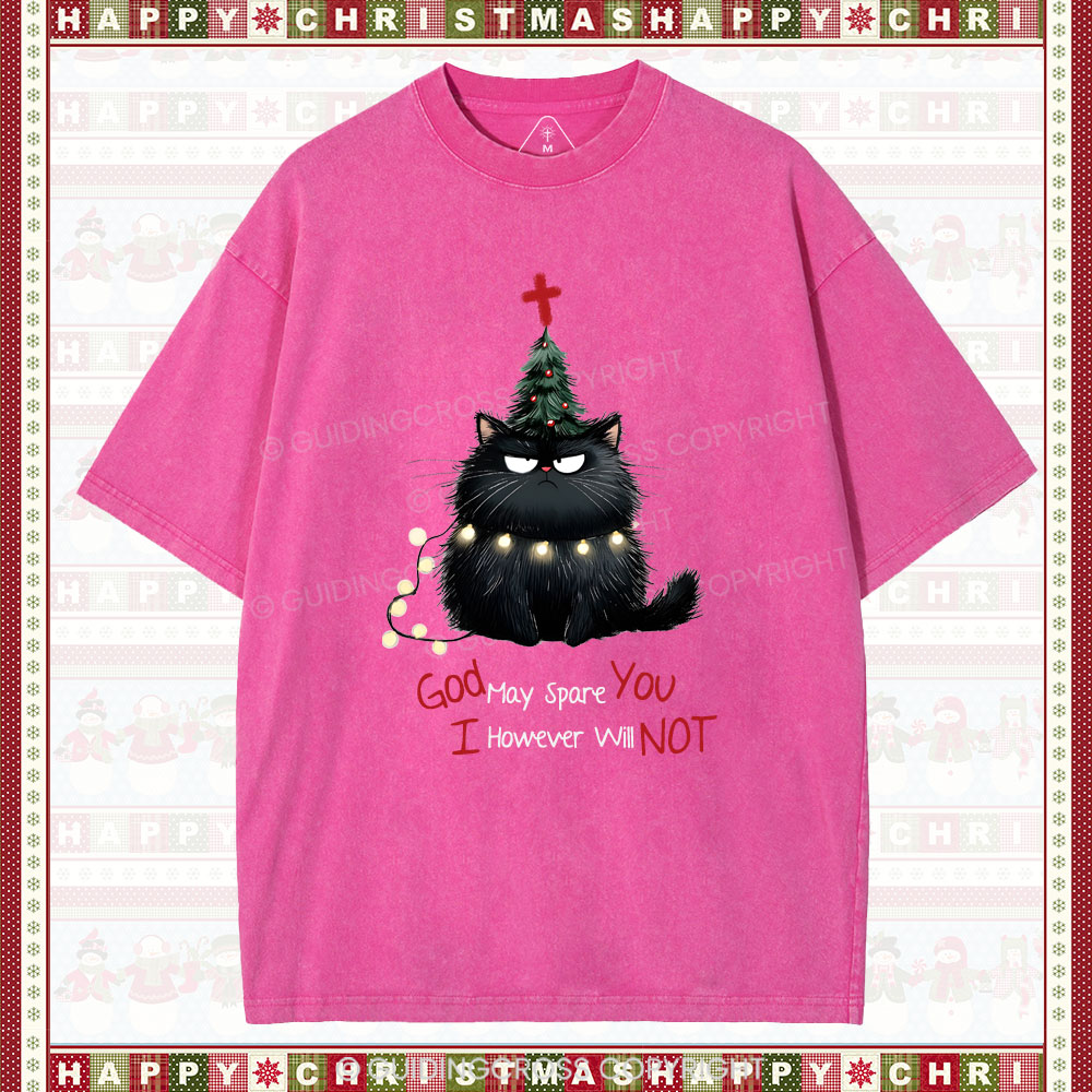 God May Spare You  Christian Washed T-Shirt