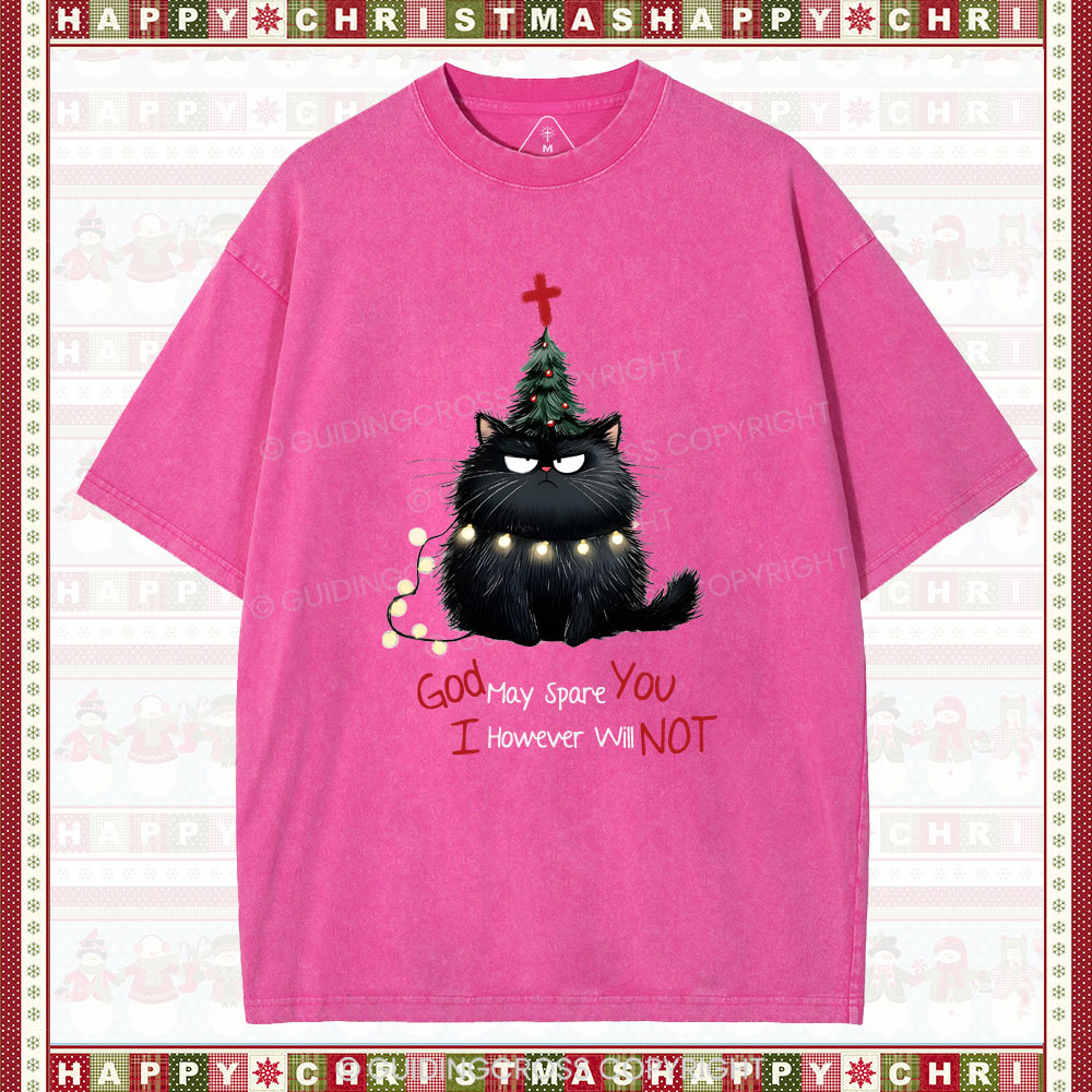 God May Spare You  Christian Washed T-Shirt