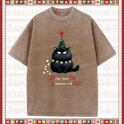 God May Spare You  Christian Washed T-Shirt